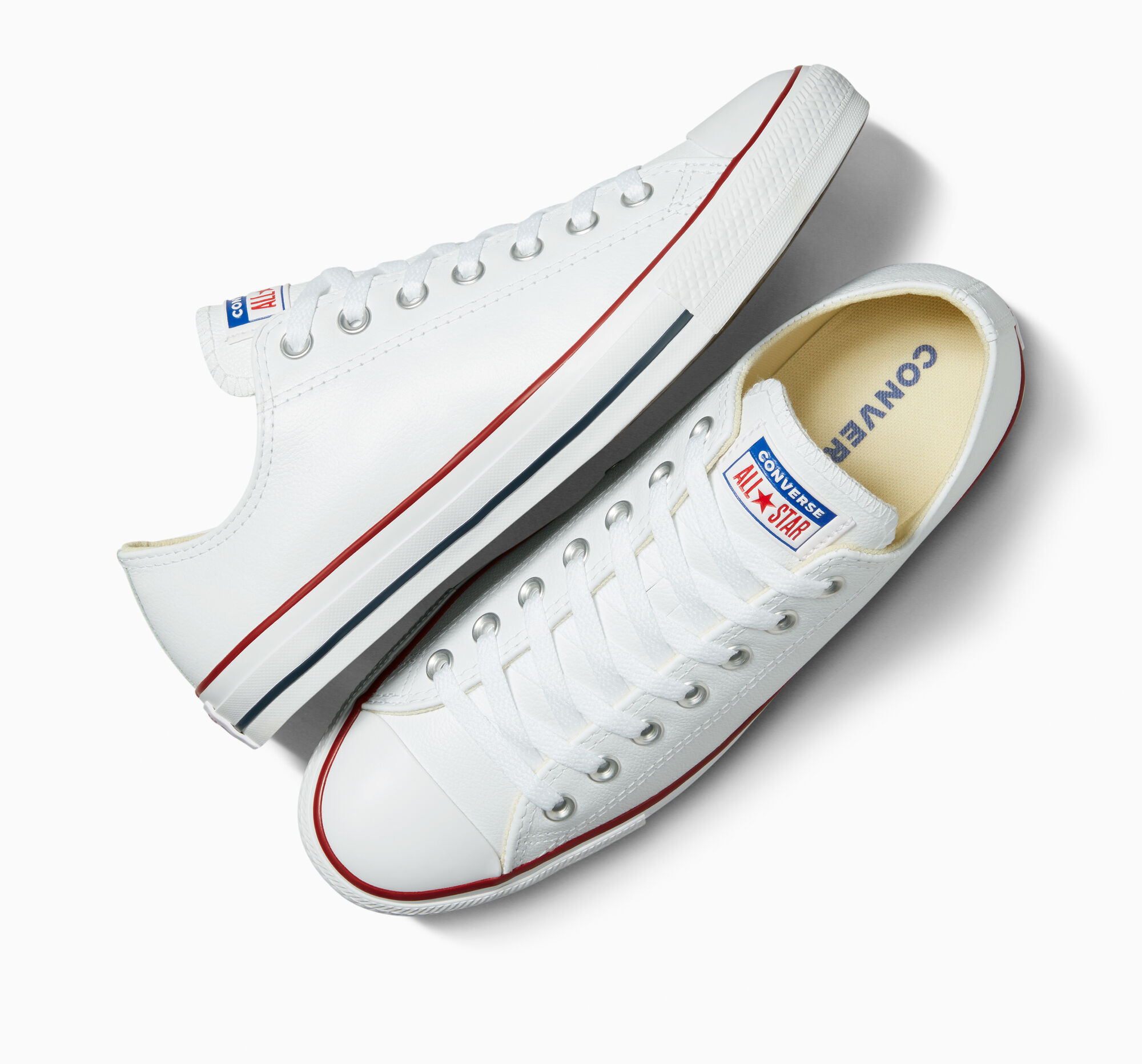 All white leather converse low top hotsell